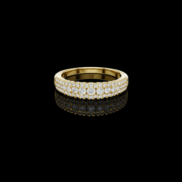 0.43 TCW Opulent Radiant Triple Row Pave Moissanite Diamond Ring Exclusive Fine Jewelry