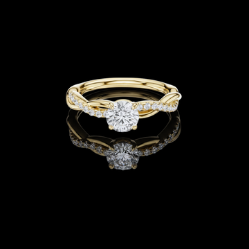 0.65 CT Fantastic Round Cut Moissanite Diamond Twisted Unique Braided Band Ring for Women