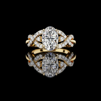 1.59 CT Trendy Moissanite Oval Cut Diamond Cocktail Ring Bold Gift Jewelry For Special one