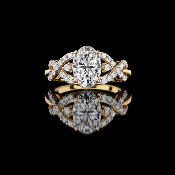 1.59 CT Trendy Moissanite Oval Cut Diamond Cocktail Ring Bold Gift Jewelry For Special one