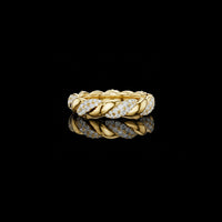Twisted Pave Moissanite Diamond Eternity Wedding Band Ring