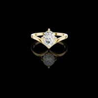 Oval Cut Lab Grown Diamond Cathedral Solitaire Engagement Ring