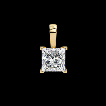 Dainty Contemporary Everyday Jewelry Pendant with Faceted Moissanite