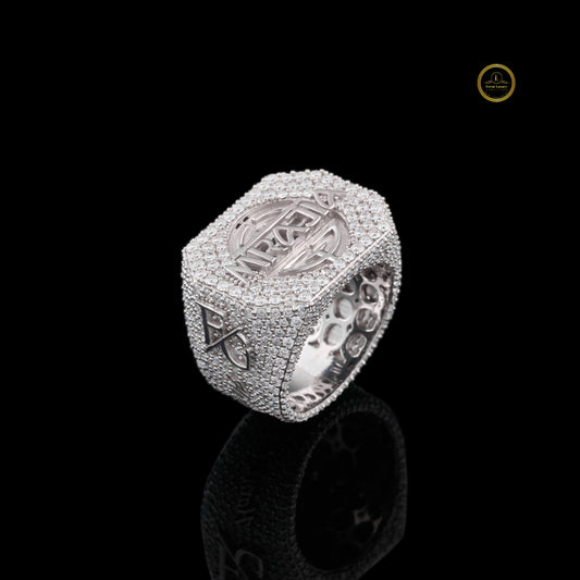 3.10 TCW Luxury Custom Ring with Moissanite Diamond Hip Hop Bling Masterpiece by Ivevar
