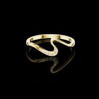 Curved Wave Lab Grown Diamond Ring