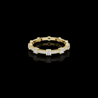 0.42 TCW Elegant Round Brilliant Cut Moissanite Diamond Eternity Ring Minimalist Luxury Jewelry for Women