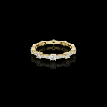 0.42 TCW Elegant Round Brilliant Cut Moissanite Diamond Eternity Ring Minimalist Luxury Jewelry for Women