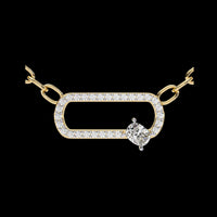 Horizontal Oblong Silhouette Statement Charm Featuring Brilliant Cut Moissanite