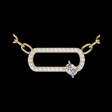 Horizontal Oblong Silhouette Statement Charm Featuring Brilliant Cut Moissanite