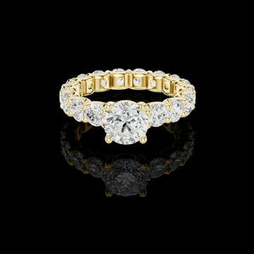 Round Brilliant Lab Grown Diamond Eternity Ring Solitaire Center