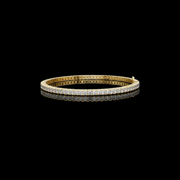 4.56 TCW Timeless Tennis Lab Grown Bracelet Featuring Channel Set Princess Cut Diamonds